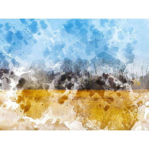 Meadow I White Modern Wood Framed Art Print by Young, Chamira