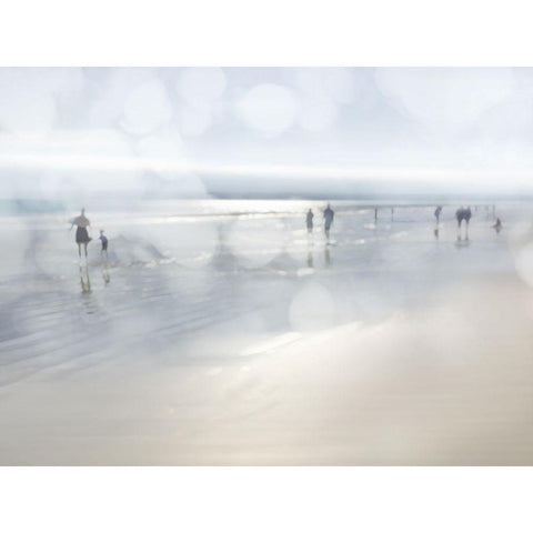 Lowtide Black Modern Wood Framed Art Print with Double Matting by Davis, Devon