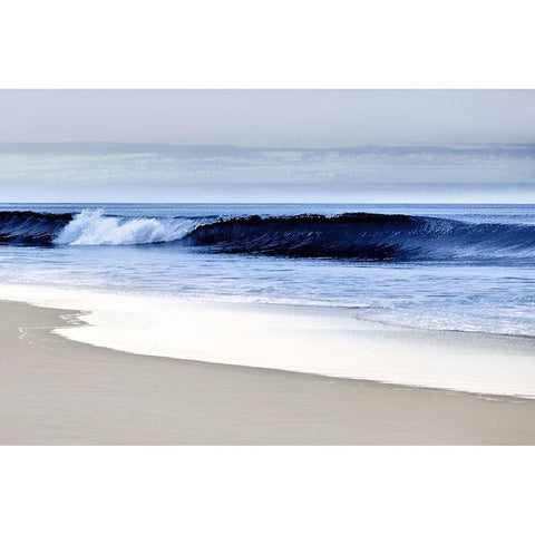 Blue Wave II Black Modern Wood Framed Art Print with Double Matting by Davis, Devon