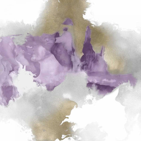 Derive in Amethyst II White Modern Wood Framed Art Print by Hudson, Daniela