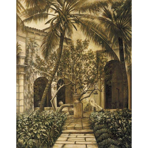 The Loggia Black Modern Wood Framed Art Print with Double Matting by Parks, David