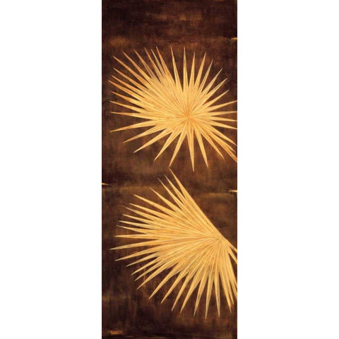 Fan Palm Triptych I Gold Ornate Wood Framed Art Print with Double Matting by Parks, David