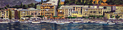 Santa Margherita Ligure White Modern Wood Framed Art Print with Double Matting by Corallo, Daniela
