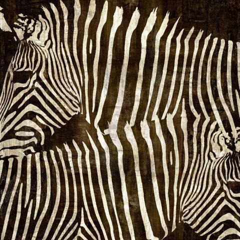 Zebras White Modern Wood Framed Art Print by Davison, Darren