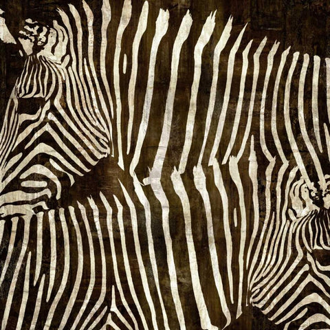 Zebras Black Modern Wood Framed Art Print by Davison, Darren