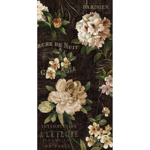 Fleurs Antique I Gold Ornate Wood Framed Art Print with Double Matting by Devellier, Deborah