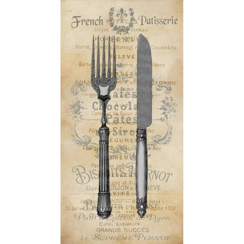 Cuisine II Gold Ornate Wood Framed Art Print with Double Matting by Devellier, Deborah