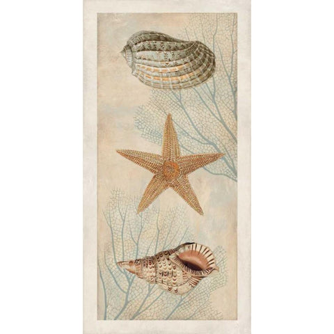 Ocean Companions I Black Modern Wood Framed Art Print with Double Matting by Devellier, Deborah