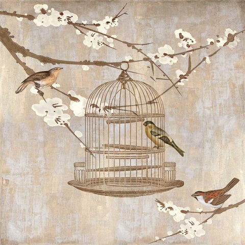 At Home II Black Ornate Wood Framed Art Print with Double Matting by Devellier, Deborah