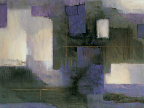 Rendez vous I White Modern Wood Framed Art Print with Double Matting by Gray, Dennis