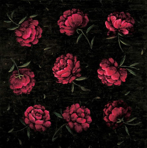 A Study in Red Black Ornate Wood Framed Art Print with Double Matting by Harper, Diane