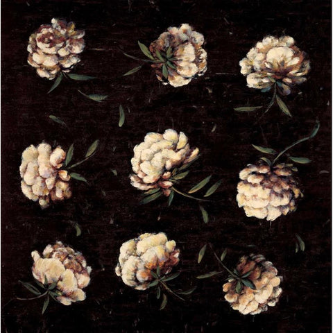 A Study in White Gold Ornate Wood Framed Art Print with Double Matting by Harper, Diane