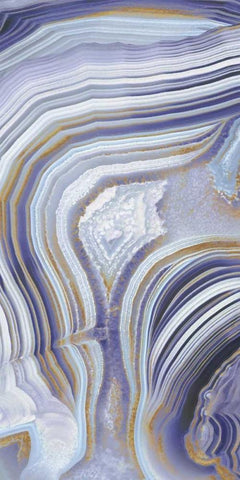 Agate Flow I White Modern Wood Framed Art Print with Double Matting by Carson, Danielle