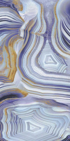 Agate Flow II White Modern Wood Framed Art Print with Double Matting by Carson, Danielle