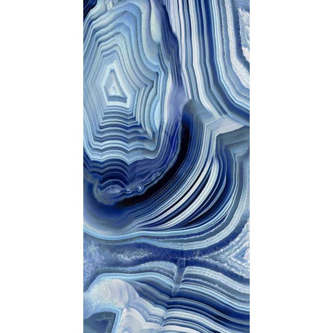 Agate Indigo I Black Modern Wood Framed Art Print with Double Matting by Carson, Danielle