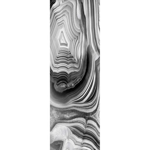 Agate Panel Grey I Black Modern Wood Framed Art Print with Double Matting by Carson, Danielle