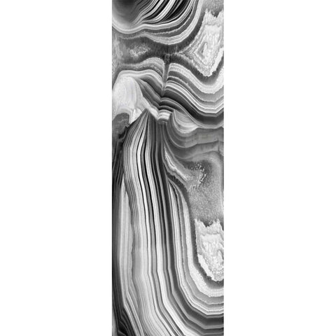 Agate Panel Grey II White Modern Wood Framed Art Print by Carson, Danielle