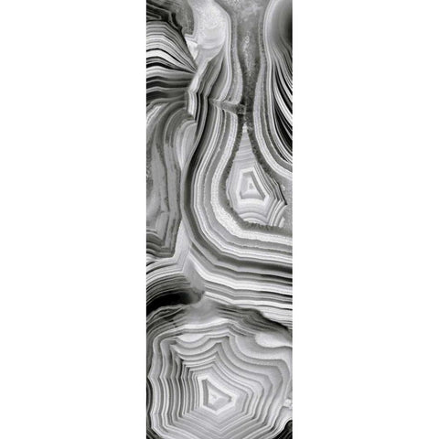 Agate Panel Grey III White Modern Wood Framed Art Print by Carson, Danielle