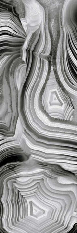 Agate Panel Grey III White Modern Wood Framed Art Print with Double Matting by Carson, Danielle