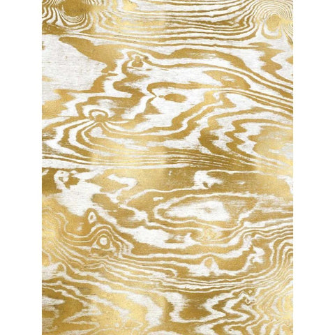 Golden Movement IV White Modern Wood Framed Art Print by Carson, Danielle