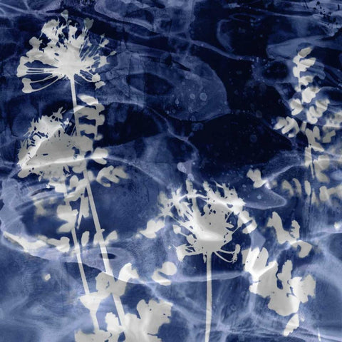 Indigo Nature II Black Modern Wood Framed Art Print by Carson, Danielle