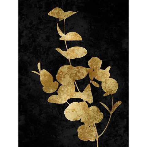 Nature Gold on Black I White Modern Wood Framed Art Print by Carson, Danielle