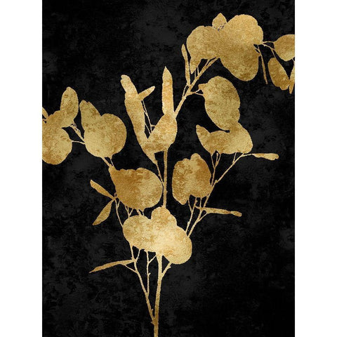 Nature Gold on Black III Gold Ornate Wood Framed Art Print with Double Matting by Carson, Danielle