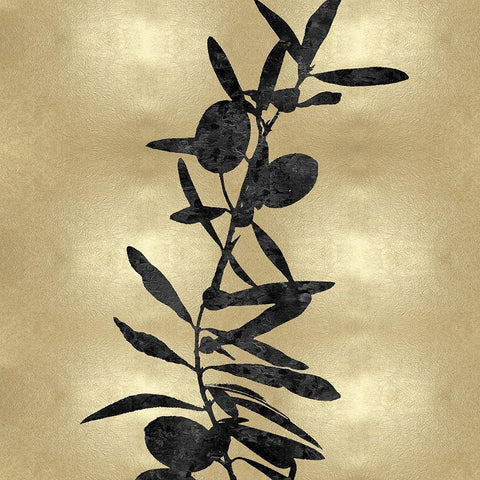 Nature Black on Gold IV White Modern Wood Framed Art Print with Double Matting by Carson, Danielle