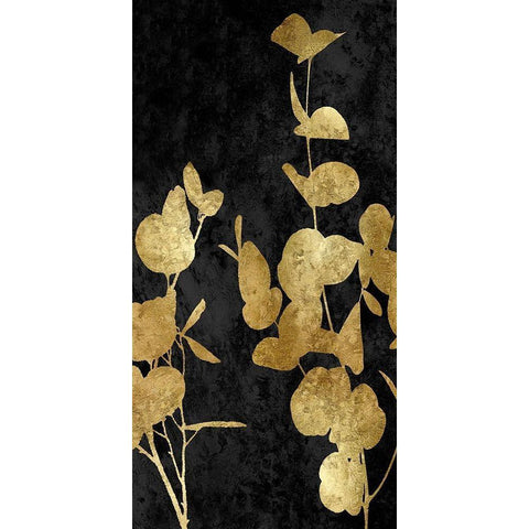 Nature Panel Gold on Black I White Modern Wood Framed Art Print by Carson, Danielle