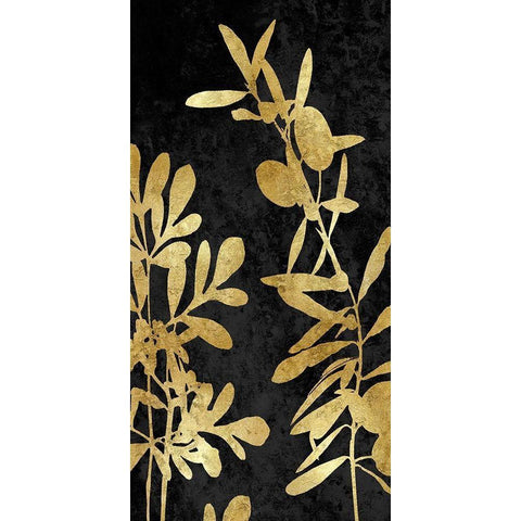 Nature Panel Gold on Black III Gold Ornate Wood Framed Art Print with Double Matting by Carson, Danielle