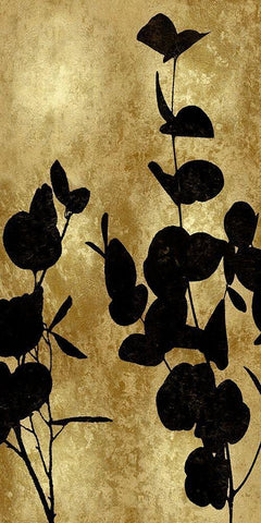 Nature Panel Black on Gold I Black Ornate Wood Framed Art Print with Double Matting by Carson, Danielle