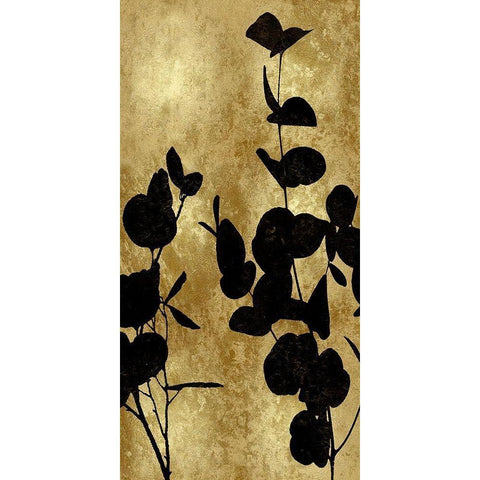 Nature Panel Black on Gold I Black Modern Wood Framed Art Print with Double Matting by Carson, Danielle