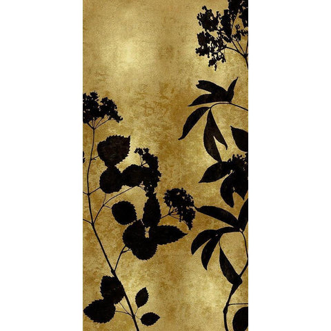 Nature Panel Black on Gold II White Modern Wood Framed Art Print by Carson, Danielle