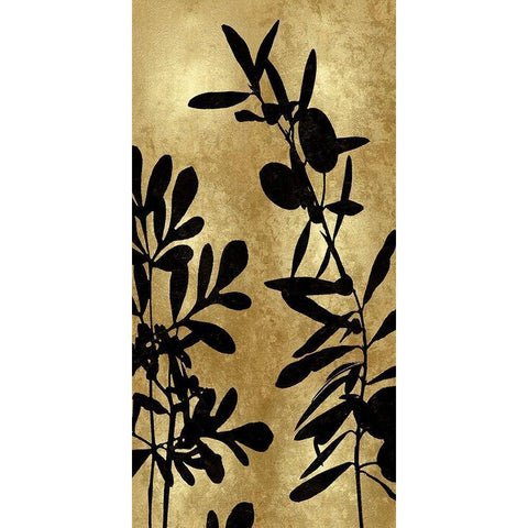 Nature Panel Black on Gold III White Modern Wood Framed Art Print by Carson, Danielle