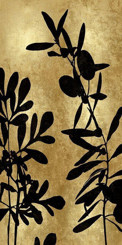 Nature Panel Black on Gold III Black Ornate Wood Framed Art Print with Double Matting by Carson, Danielle