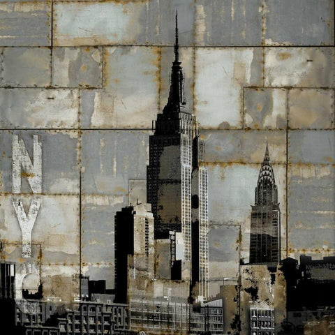 NYC Industrial II White Modern Wood Framed Art Print by Matthews, Dylan