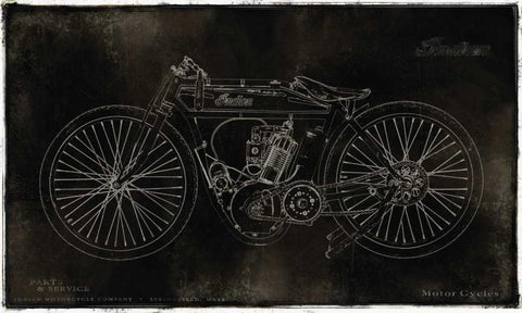 Vintage Ride Black Ornate Wood Framed Art Print with Double Matting by Matthews, Dylan