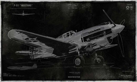 Vintage War Plane White Modern Wood Framed Art Print with Double Matting by Matthews, Dylan