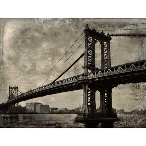 Bridge II Black Modern Wood Framed Art Print with Double Matting by Matthews, Dylan