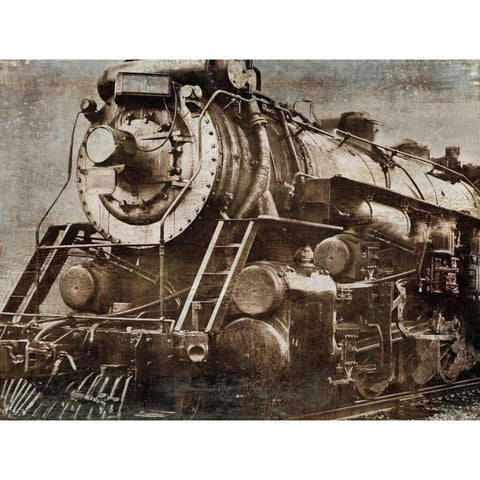 Locomotive Gold Ornate Wood Framed Art Print with Double Matting by Matthews, Dylan