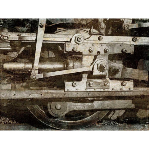 Locomotive Detail Black Modern Wood Framed Art Print by Matthews, Dylan