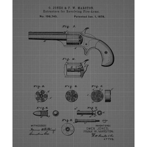 Extractors for Revolving Firea White Modern Wood Framed Art Print by Sproul, Dan