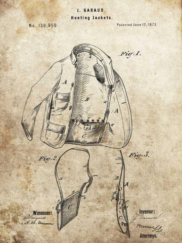 Hunting Jacket - 1873 White Modern Wood Framed Art Print with Double Matting by Sproul, Dan