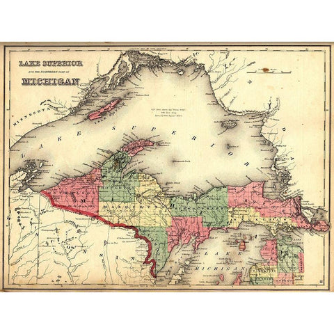 Upper Michigan Black Modern Wood Framed Art Print with Double Matting by Sproul, Dan