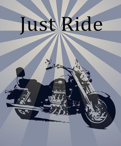 Just Ride Black Ornate Wood Framed Art Print with Double Matting by Sproul, Dan