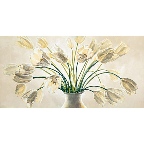 Bouquet di tulipani Black Modern Wood Framed Art Print with Double Matting by Barberini, Eva