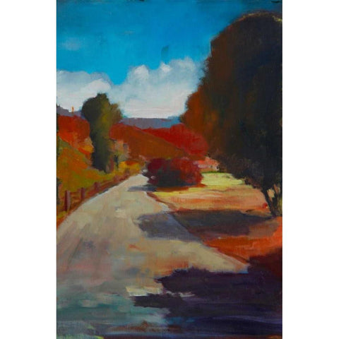 Country Road I Gold Ornate Wood Framed Art Print with Double Matting by Barbini, Eddie