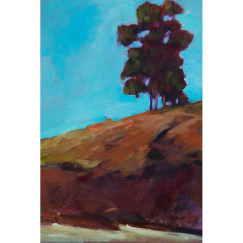 Lone Tree Black Modern Wood Framed Art Print with Double Matting by Barbini, Eddie