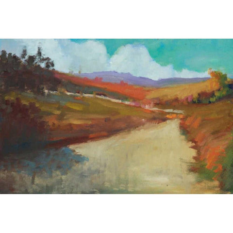 Country Road III Black Modern Wood Framed Art Print with Double Matting by Barbini, Eddie