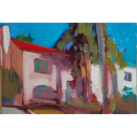 The Neighborhood III White Modern Wood Framed Art Print by Barbini, Eddie